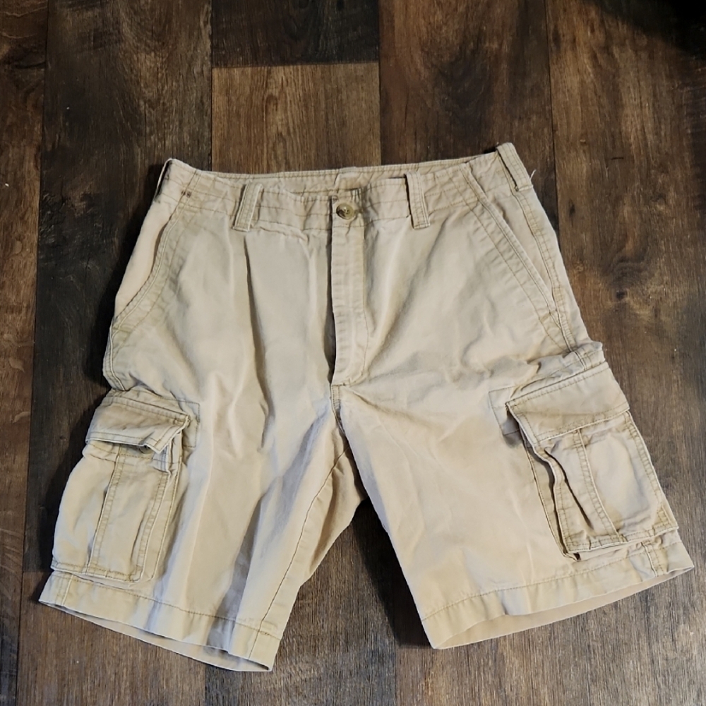 Men's Tan Cargo Shorts - Picture 1 of 9